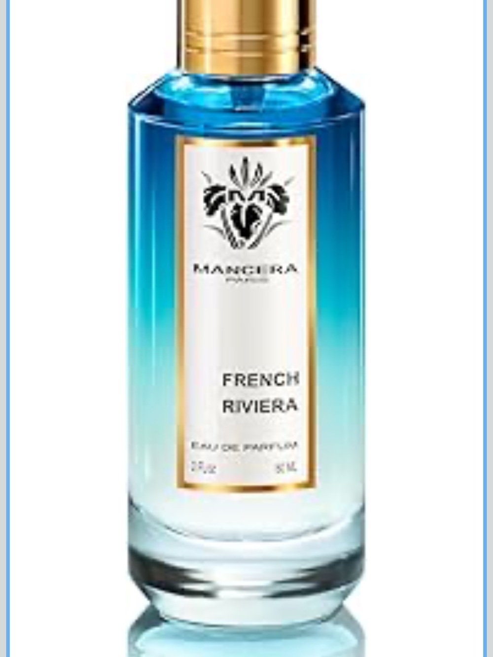 Mancera French Riviera Eau de Parfum - Blue Gradient Bottle 4 Fl.Oz. 120ML New